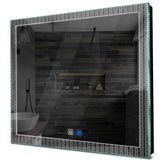 Specchio LED Quadrato | Pulsanti touch | Funzione anti-appannamento | Luce bianca fredda - Reyze Serie Official Modello 5